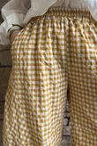 Nonni Gingham Classic Barrel Pant Indian Yellow